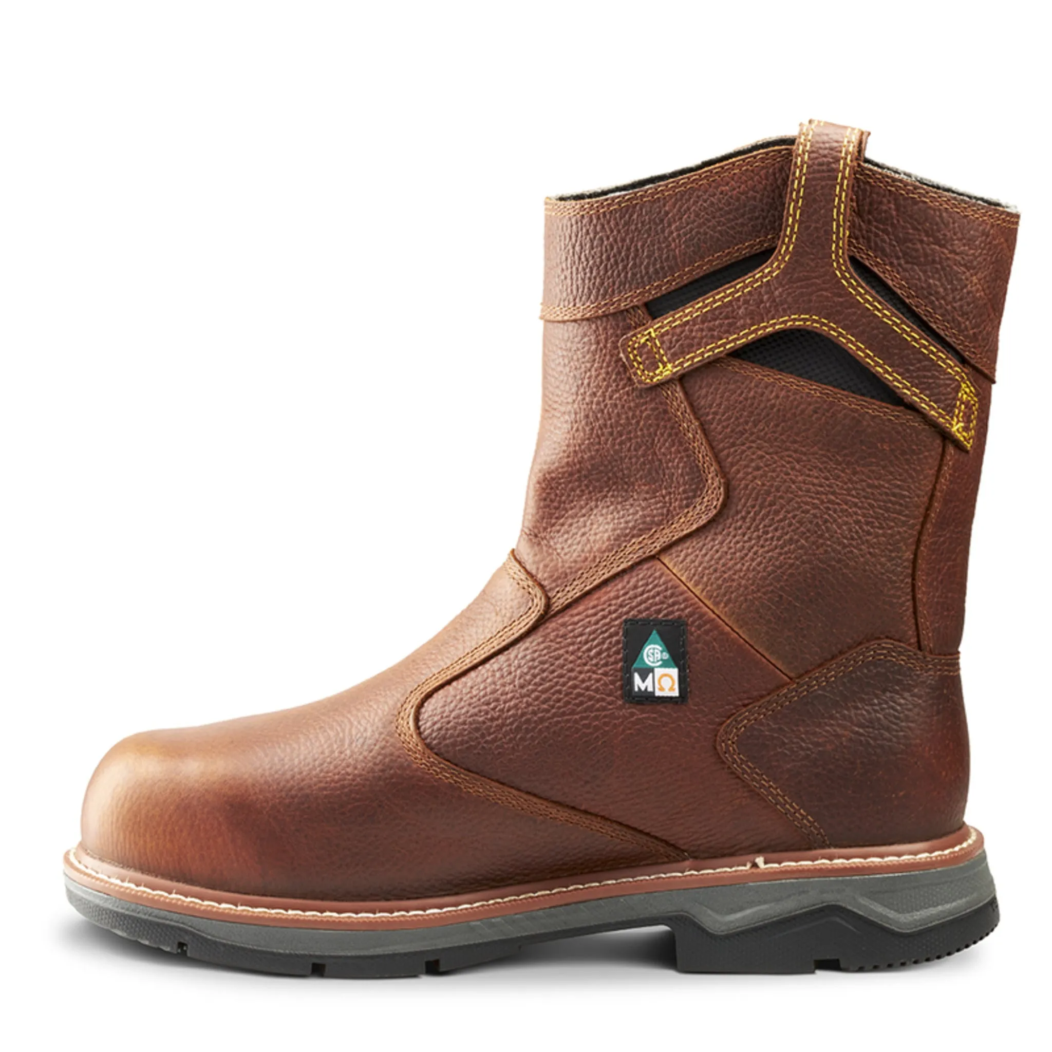 Men's Safety Work Boots Patton Wellington INT-MET Leather Waterproof with Composite Toe and Plate | Sizes 3-15