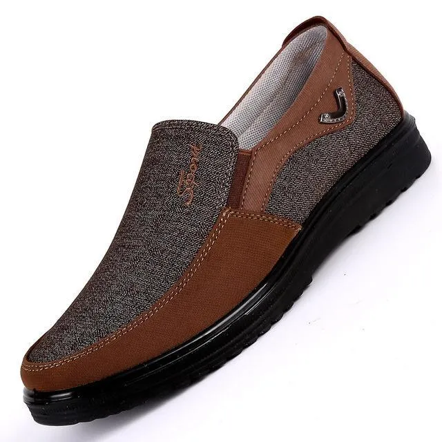 Mens Shoes - Large Size Anti-slip sole Men's Canvas Shoes Walking Comfortable Flat Slip On Shoes