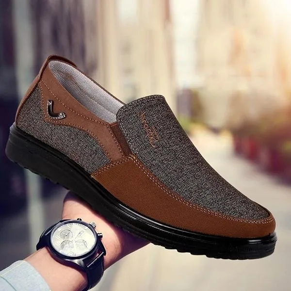 Mens Shoes - Large Size Anti-slip sole Men's Canvas Shoes Walking Comfortable Flat Slip On Shoes