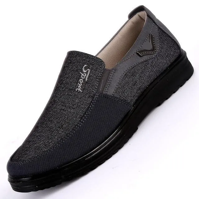 Mens Shoes - Large Size Anti-slip sole Men's Canvas Shoes Walking Comfortable Flat Slip On Shoes