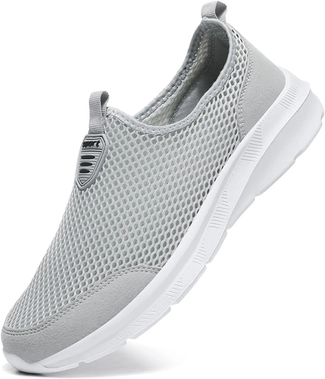 Mens Slip On Running Shoes Casual Breathable Mesh Walking Shoe Lightweight Comfortable Non Slip Sneakers for Men