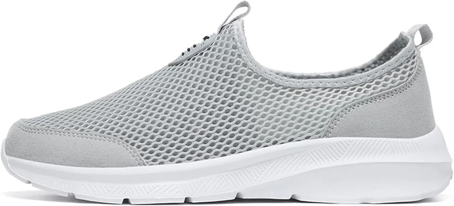 Mens Slip On Running Shoes Casual Breathable Mesh Walking Shoe Lightweight Comfortable Non Slip Sneakers for Men