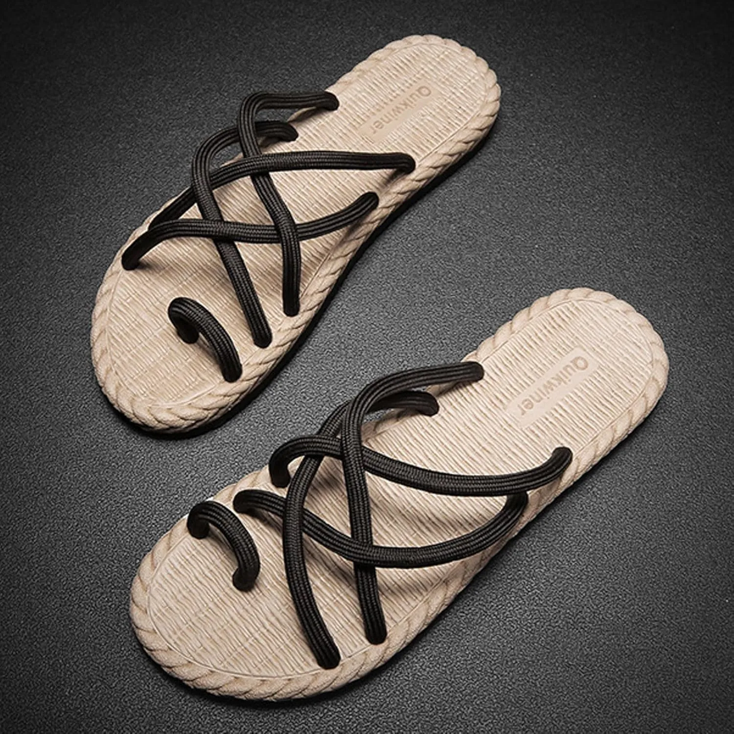 Men's Slipper Comfortable Flip Flops Everyday Wear Casual Beach Thong Sandal Flat Sole Footwear Slippers Mens 11 Wide