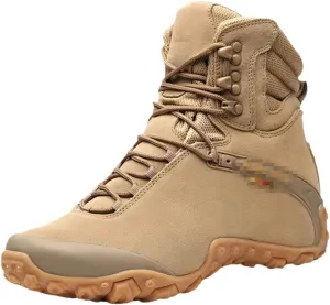 Men's Sports Tactical Boots Outdoor High Top Hiking Shoes Wear Resistant Camping Sneakers Waterproof