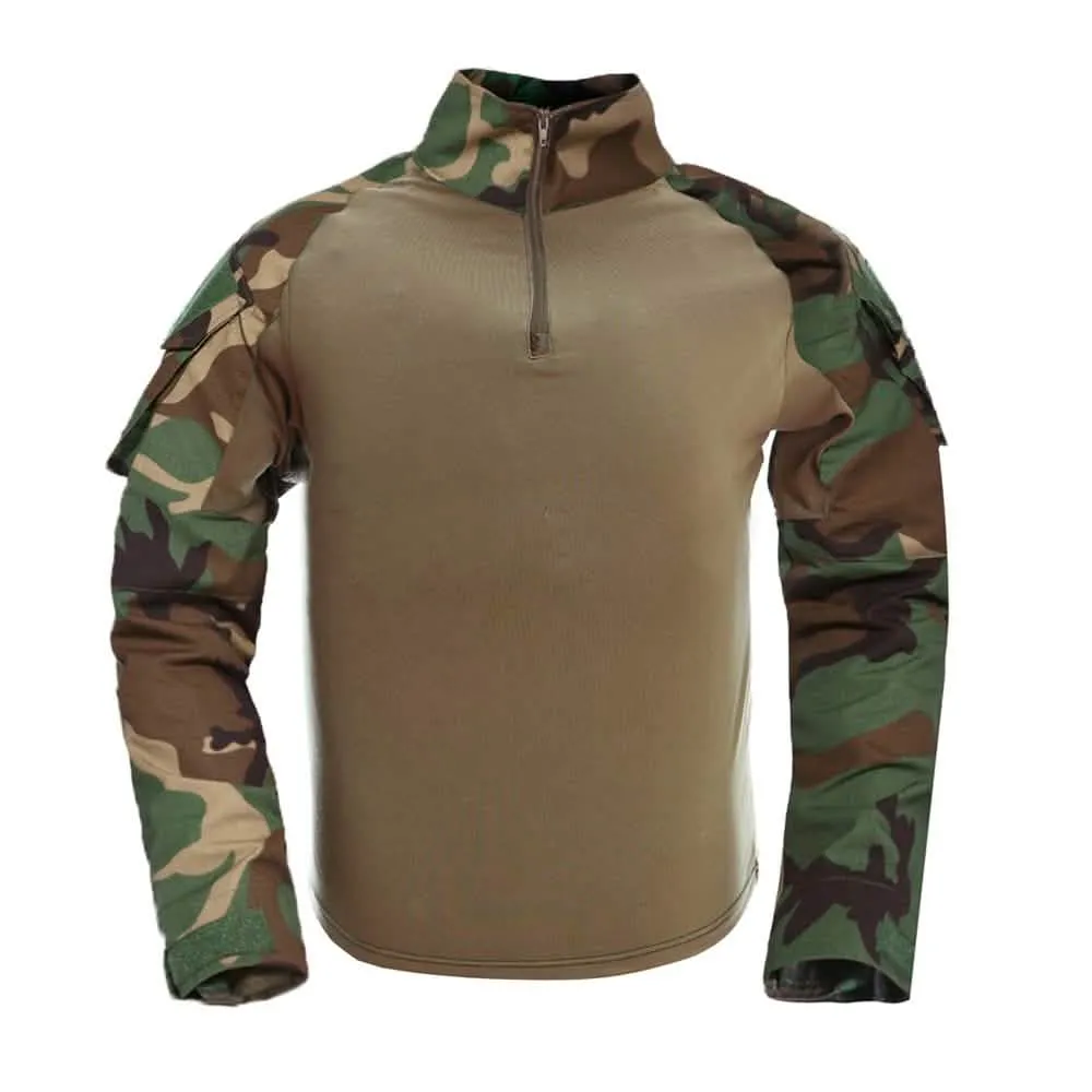 Men's Tactical Camouflage Combat Shirt for Airsoft and Military Exercises
