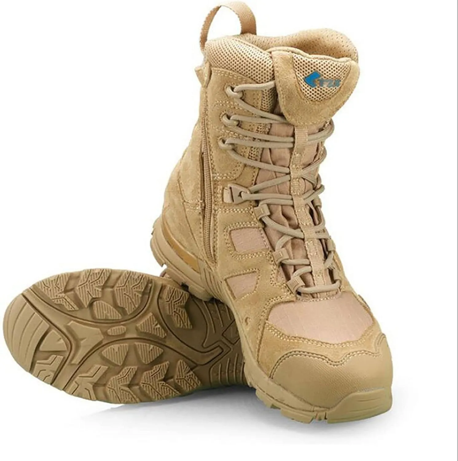 Men's Tactical Military Boots, Outdoor Ultralight Non-slip Breathable and Wear-resistant Combat Boots, for Desert Comfort Lace-up Sports Hiking Shoes