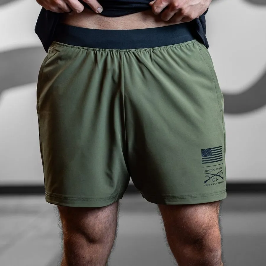 Men's Training Shorts - Military Green