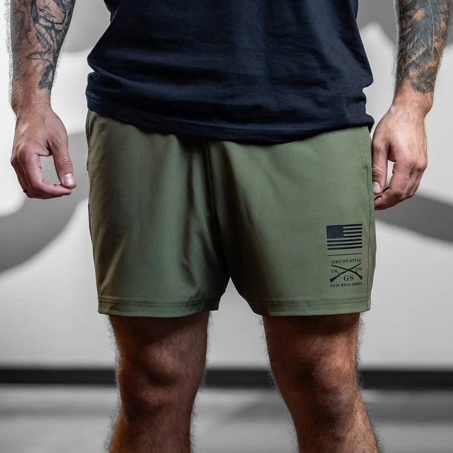 Men's Training Shorts - Military Green