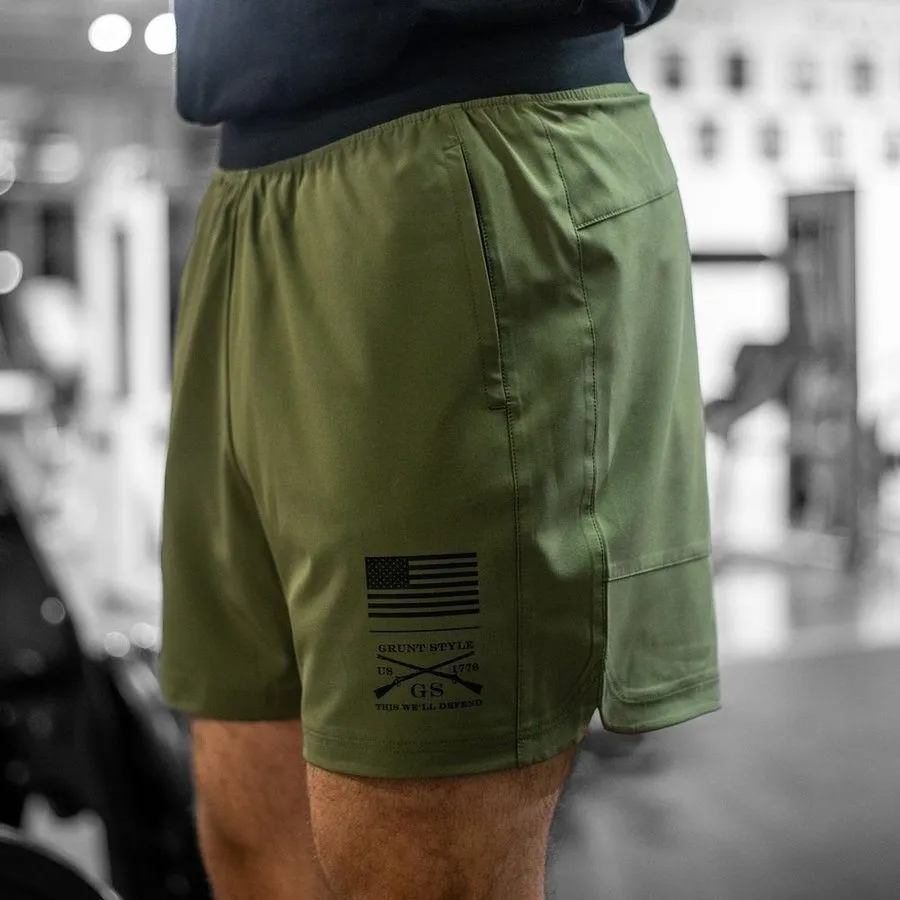 Men's Training Shorts - Military Green
