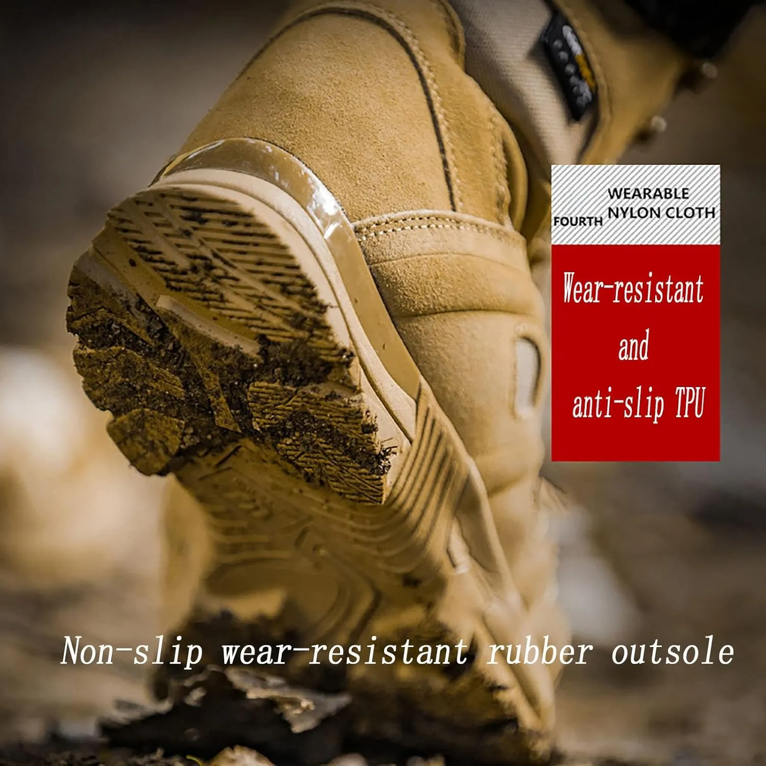 Men's Ultralight Tactical Military Boots, Comfort Anti-collision Wear-resistant and Slip-resistant Hiking Shoes, Outdoor Desert Lace-up Sports Combat Boots