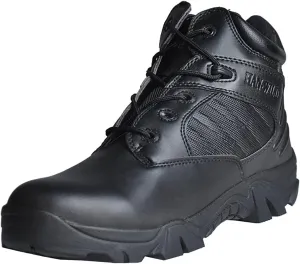 Men's Ultralight Tactical Military Boots, Comfort Breathable with Zipper Rubber Sole Hiking Shoes, for Outdoor Lace-up Sports Durable Desert Combat Shoes