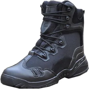 Men's Ultralight Tactical Military Boots, Spring Autumn Outdoor Breathable with Zipper Hiking Shoes, for Lace-up Comfortable Durable Desert Combat Shoes