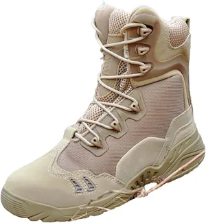 Men's Ultralight Tactical Military Boots, Spring Autumn Outdoor Breathable with Zipper Hiking Shoes, for Lace-up Comfortable Durable Desert Combat Shoes