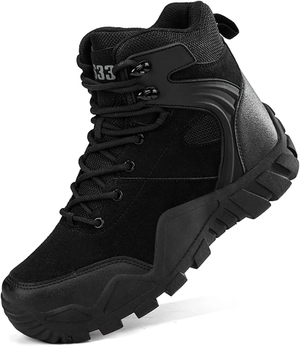 Mens Walking Hiking Boots Men's Lightweight Comfortable Ankle Outdoor Sports Shoes No Slip Thick Soles Work Shoes