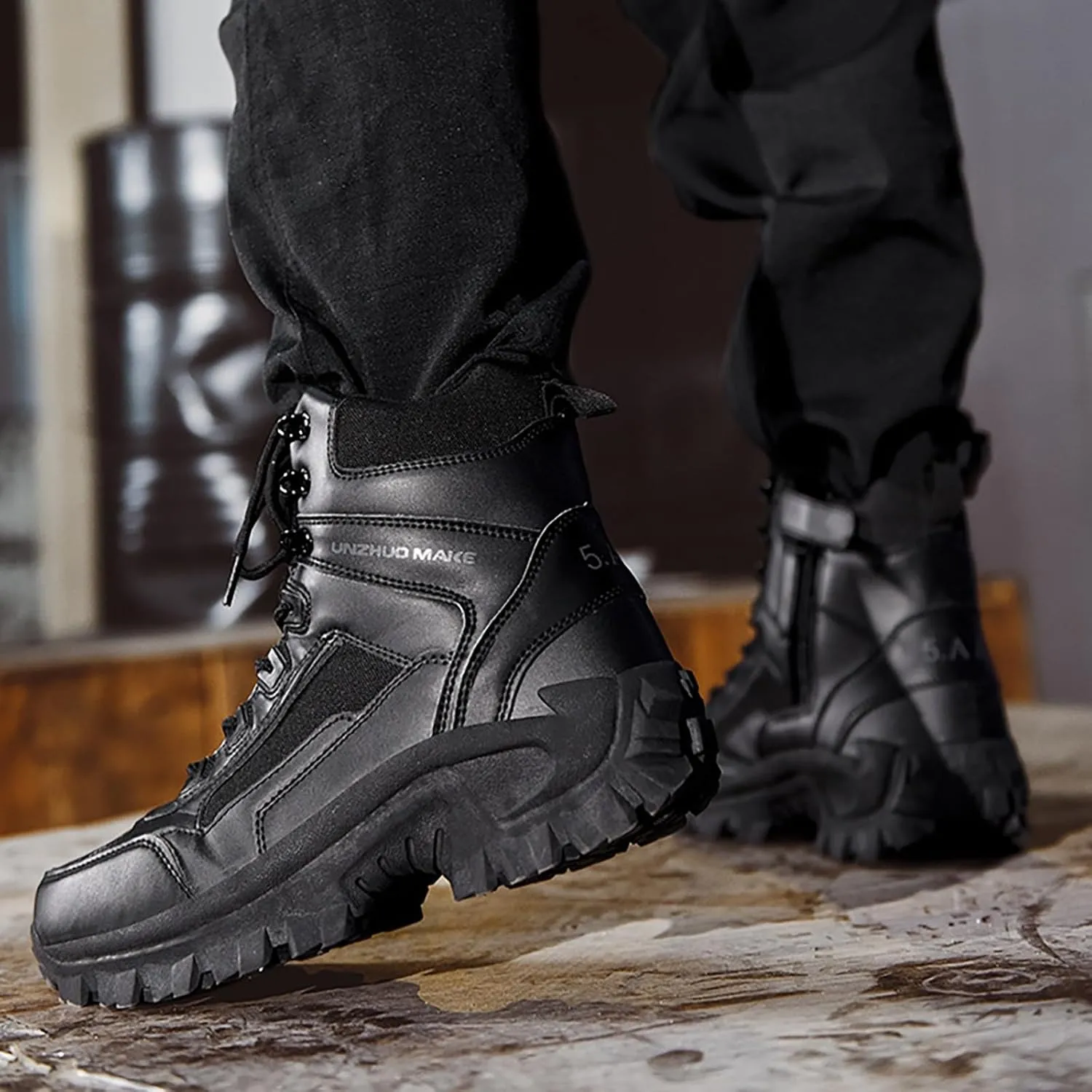 Mens Walking Hiking Boots Men's Outdoor Mid Lightweight Mountaineering Shoes Comfortable Non Slip Hiking Boots