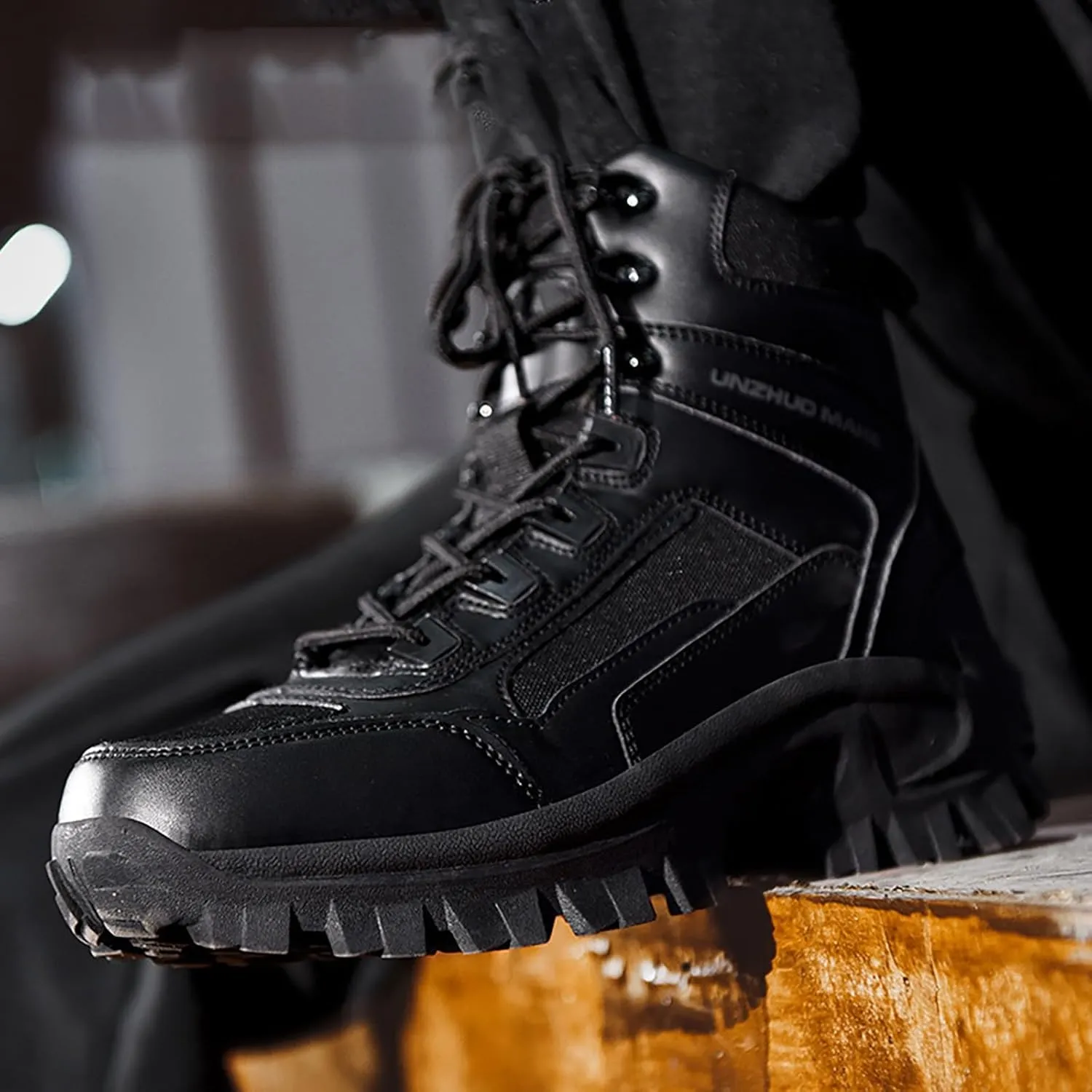 Mens Walking Hiking Boots Men's Outdoor Mid Lightweight Mountaineering Shoes Comfortable Non Slip Hiking Boots