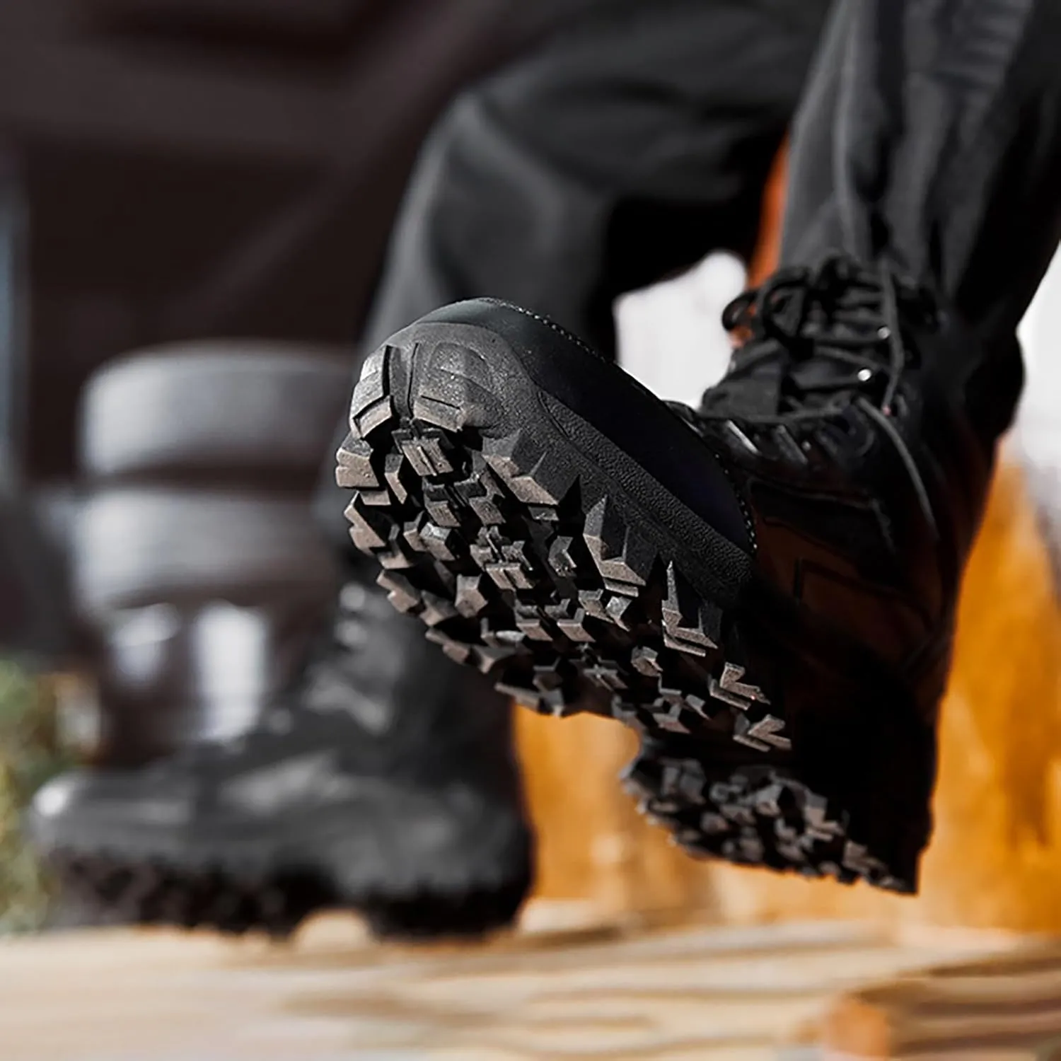 Mens Walking Hiking Boots Men's Outdoor Mid Lightweight Mountaineering Shoes Comfortable Non Slip Hiking Boots