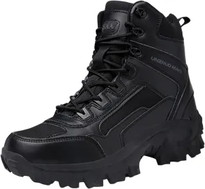 Mens Walking Hiking Boots Men's Outdoor Mid Lightweight Mountaineering Shoes Comfortable Non Slip Hiking Boots