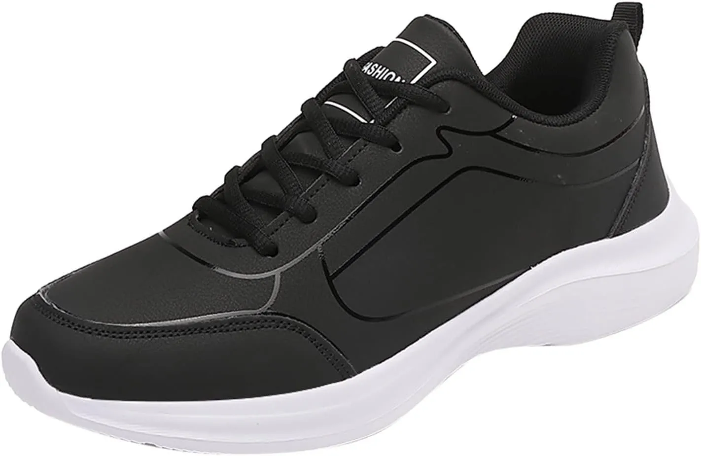 Men's Walking Sneakers Flat Non Slip Lightweight Breathable Outdoor Mens Comfortable Lace Up Sport Shoes