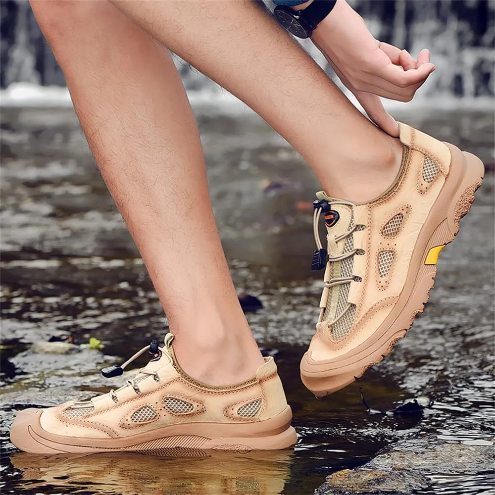 Men's Waterproof Hiking Shoes Lightweight Anti Slip Outdoor Sneakers Breathable Hike Trekking Trails Shoe