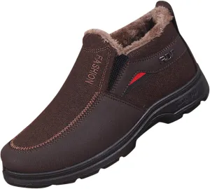 Mens Winter Boots, Waterproof Insulated Fur Boots Insulated Duck Shoes Lightweight Hiking Boot Womens Winter Shoes