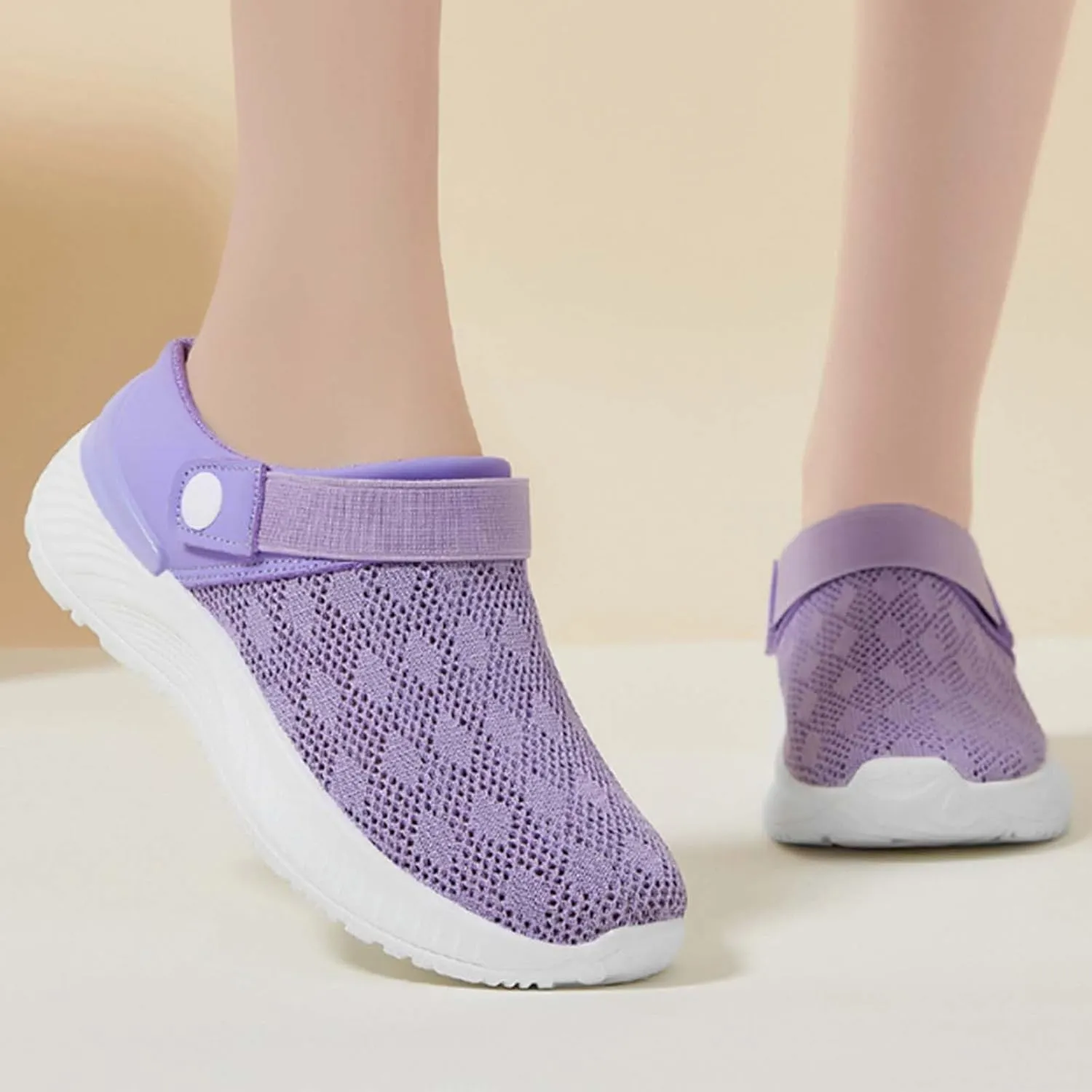 Mens Womens Mules & Clogs Garden Shoes Summer Breathable Mesh Walking Mules Sneakers Open Back Slip On Shoes Non-Slip Outdoor Beach Sandals Unisex Casual Slipper Closed Toe Slides