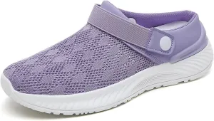 Mens Womens Mules & Clogs Garden Shoes Summer Breathable Mesh Walking Mules Sneakers Open Back Slip On Shoes Non-Slip Outdoor Beach Sandals Unisex Casual Slipper Closed Toe Slides