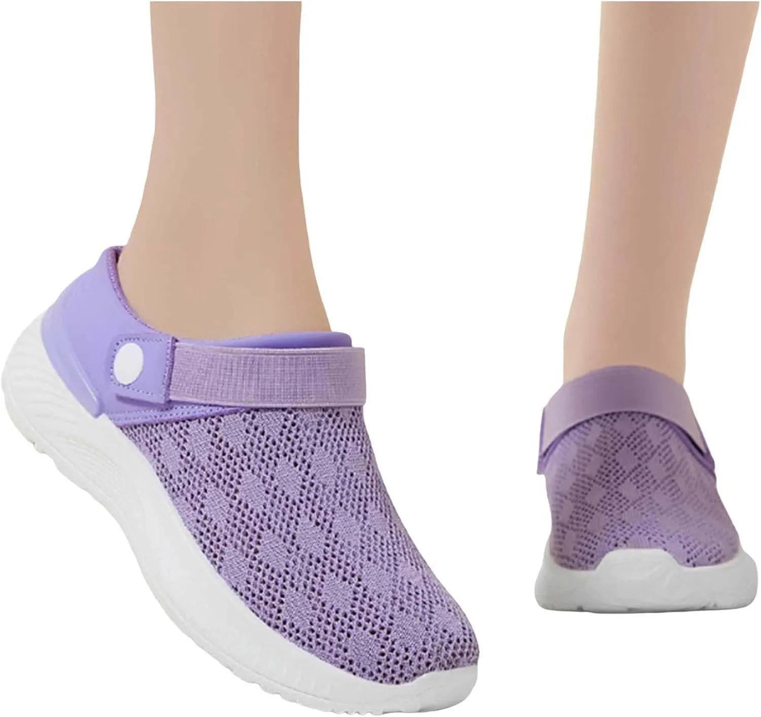 Mens Womens Mules & Clogs Garden Shoes Summer Breathable Mesh Walking Mules Sneakers Open Back Slip On Shoes Non-Slip Outdoor Beach Sandals Unisex Casual Slipper Closed Toe Slides