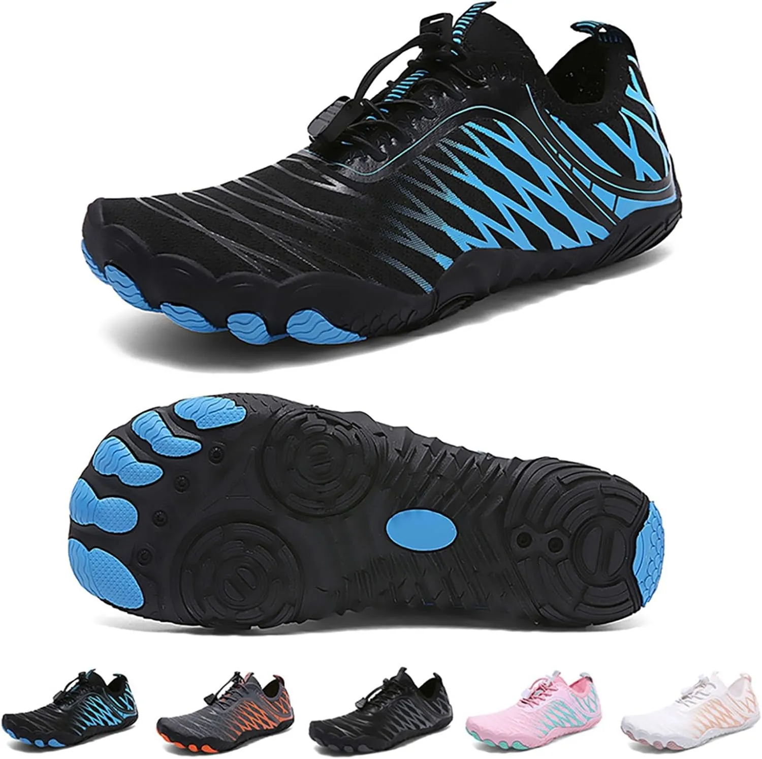 Mens Womens Water Shoes Non Slip Quick-Dry,Aqua Shoes Barefoot for Beach Surf Hiking Pool Water Sports Couple Summer Hiking Gym Fitness Lghtweight Breathable Sneakers Indoor Comfy Thick Shoe