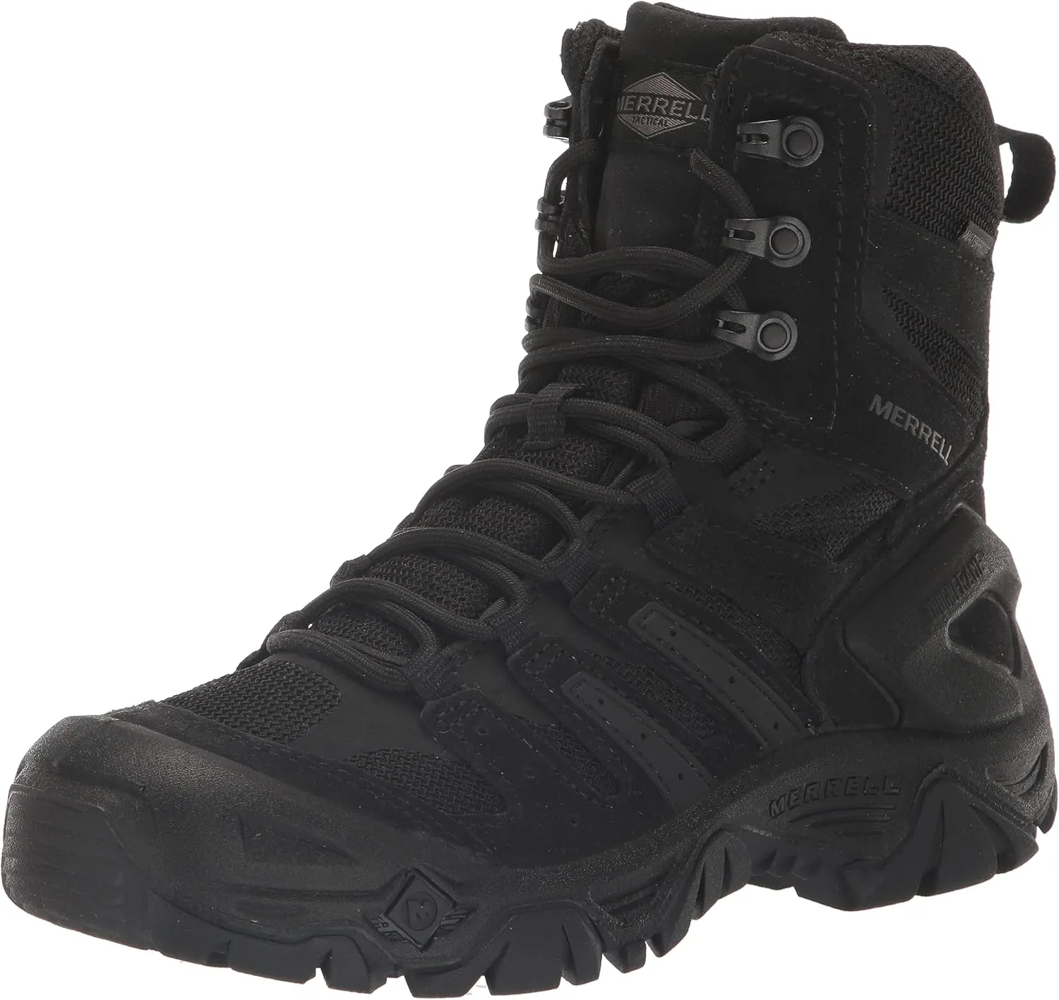Merrell Mens Strongfield Tactical 6 Waterproof Boots, Breathable & Comfortable Work Combat Hiking Shoes