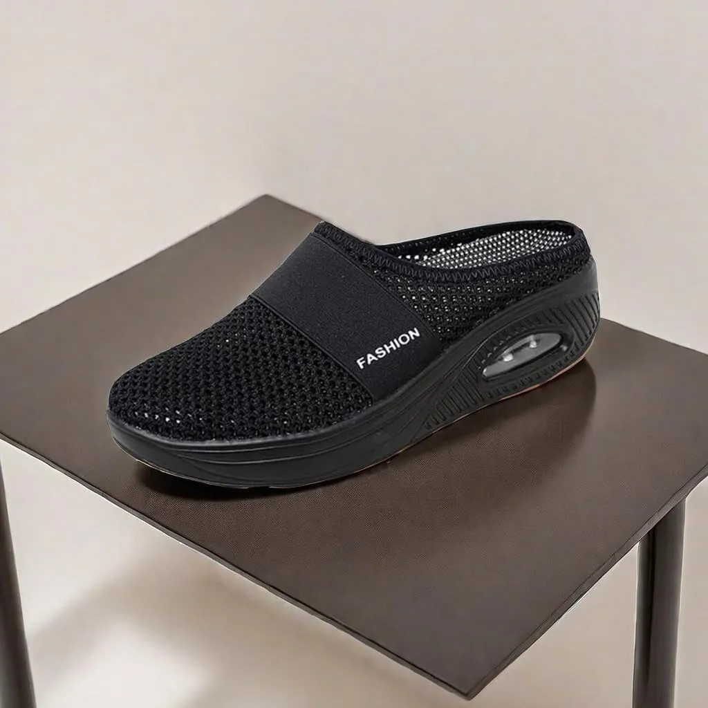 Mmoneyake Slip On Mules & Clogs for Women Orthopedic Diabetic Walking Shoes Backless Breathable Sneakers with Arch-Support Beach Sandals Slippers Closed Toe Slides