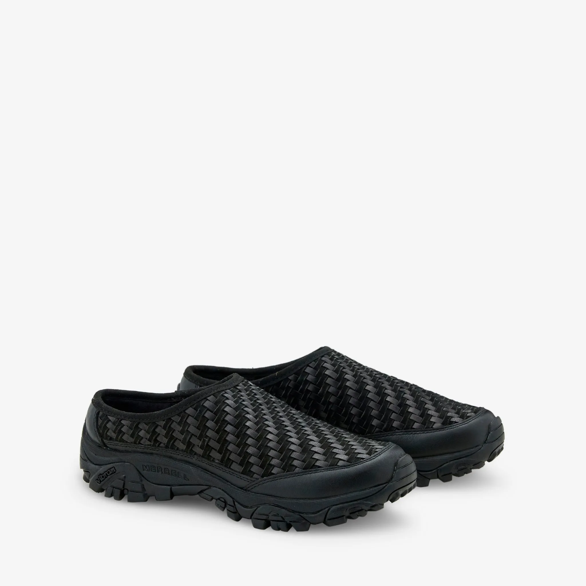 Moab 2 Slide Woven Leather Black