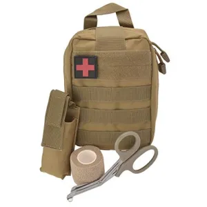 Molle Pouch with Matching Tourniquet Pouch, EMT Shears, & Bandage Wraps