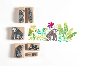 Monkey Rubber Stamp Deep in the Jungle