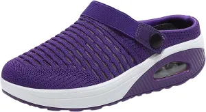 Mules for Women Breathable Mesh Walking Mules Outdoor Hiking Slip On Sandals Sports Water Shoes Fashion Sneakers Slippers Classic Clogs for Women Men Open Back Slip On Shoes Closed Toe Slides