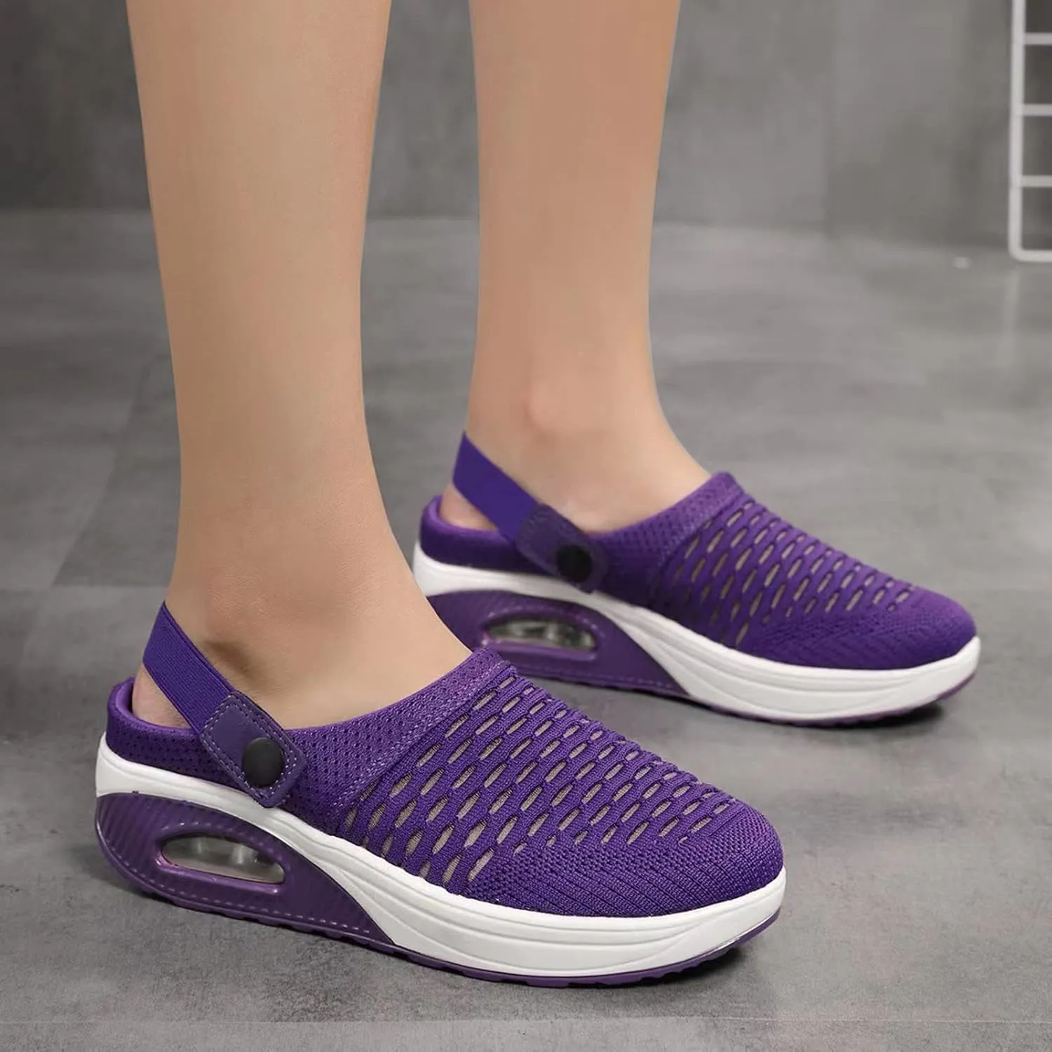 Mules for Women Breathable Mesh Walking Mules Outdoor Hiking Slip On Sandals Sports Water Shoes Fashion Sneakers Slippers Classic Clogs for Women Men Open Back Slip On Shoes Closed Toe Slides
