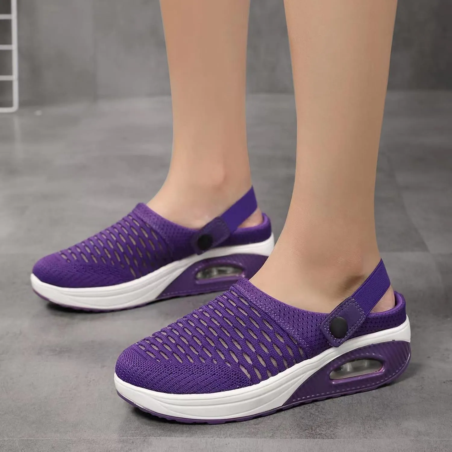 Mules for Women Breathable Mesh Walking Mules Outdoor Hiking Slip On Sandals Sports Water Shoes Fashion Sneakers Slippers Classic Clogs for Women Men Open Back Slip On Shoes Closed Toe Slides