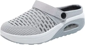 Mules for Women Breathable Mesh Walking Mules Outdoor Hiking Slip On Sandals Sports Water Shoes Fashion Sneakers Slippers Classic Clogs for Women Men Open Back Slip On Shoes Closed Toe Slides