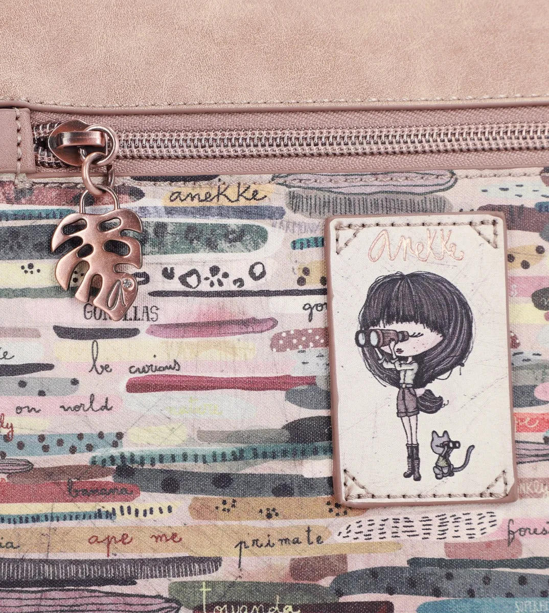 Natural printed crossbody bag