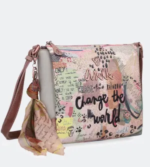 Natural printed crossbody bag