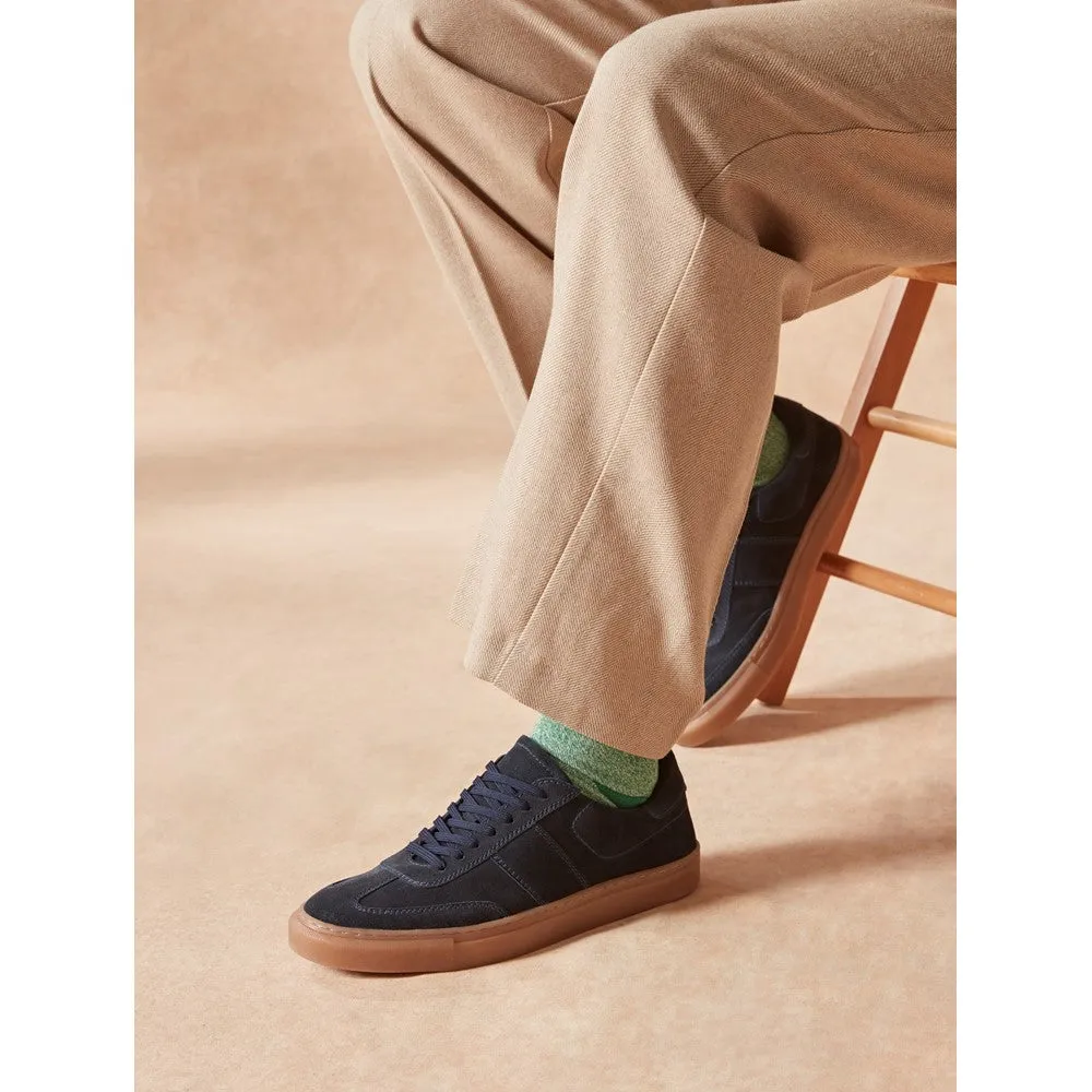 Navy Suede Riley Trainers