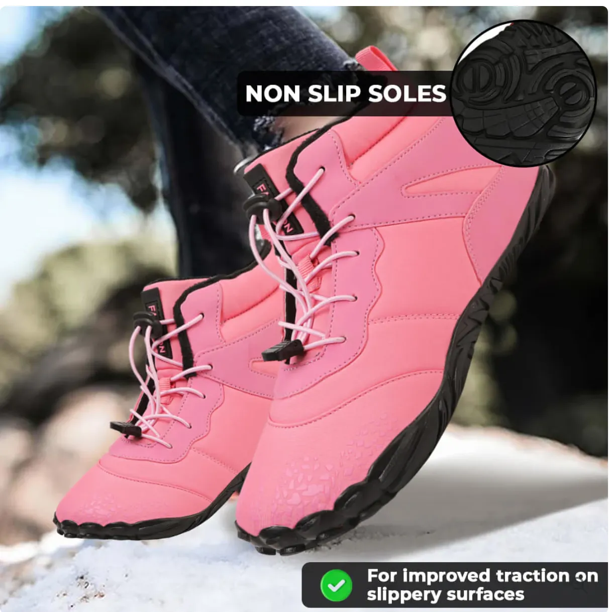 New Retails $140 Sz 9 Vindra Pro - Non-slip & universal winter barefoot shoe (Waterproof)