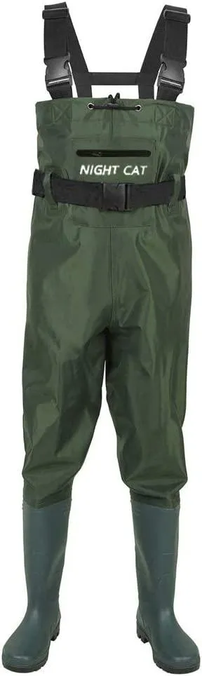 Night Cat Fishing Waders for Men Women Hunting Chest Waders with Boots Waterproof Breathable Crosswater Waders
