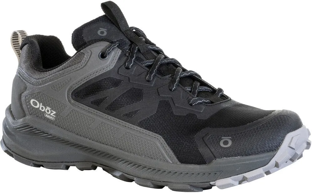 Oboz Men's Katabatic Low Waterproof Hiking Shoes- Black Sea