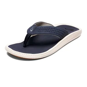 OLUKAI Ulele Men's Beach Sandals, Blue Depth/Blue Depth, 10