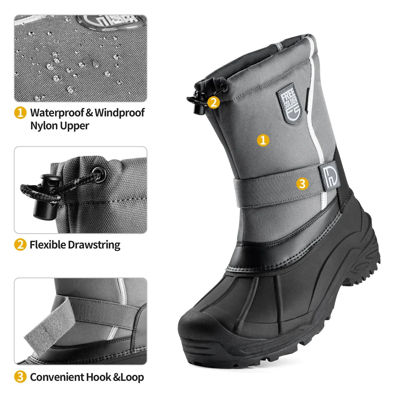 Orca Men's Waterproof Lightweight Snow Boots