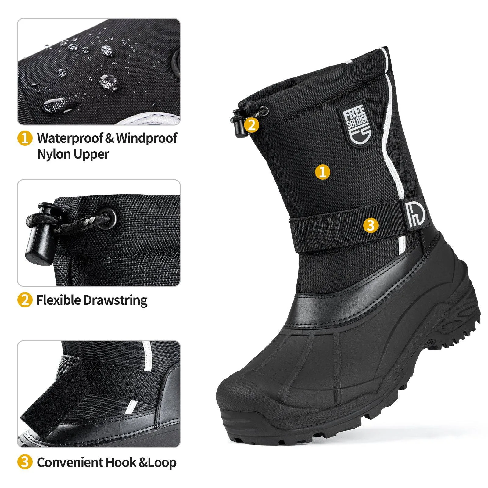 Orca Men's Waterproof Lightweight Snow Boots