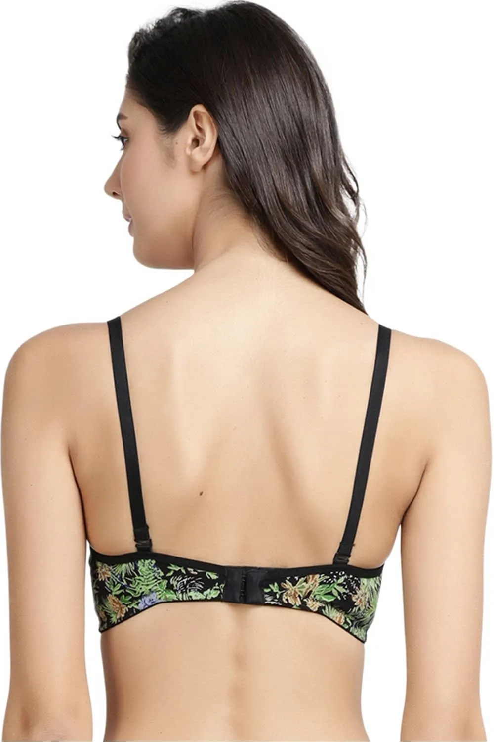 Organic Cotton Antimicrobial Wire-Free Padded Bra-ISB068-Jungle Print-