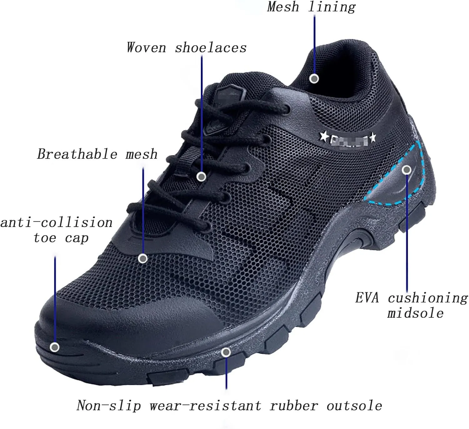 Outdoor Men's Tactical Military Boots, Comfortable Shock Absorption Non-slip Rubber Sole Combat Desert Boots, for Lightweight Breathable Hiking Shoes