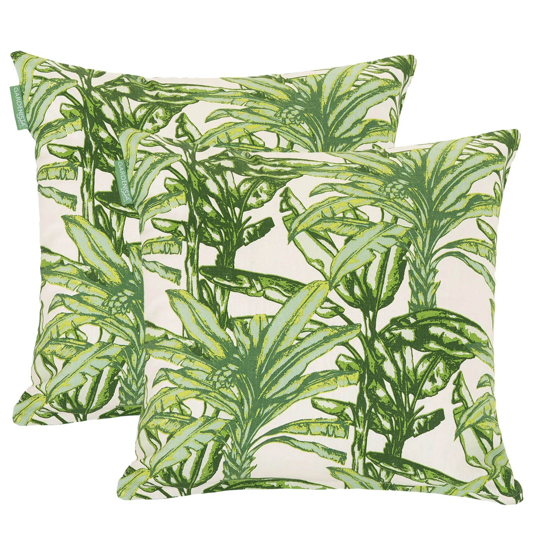 Outdoor Water Resistant Cotton Canvas Printed Scatter Cushions - Fern